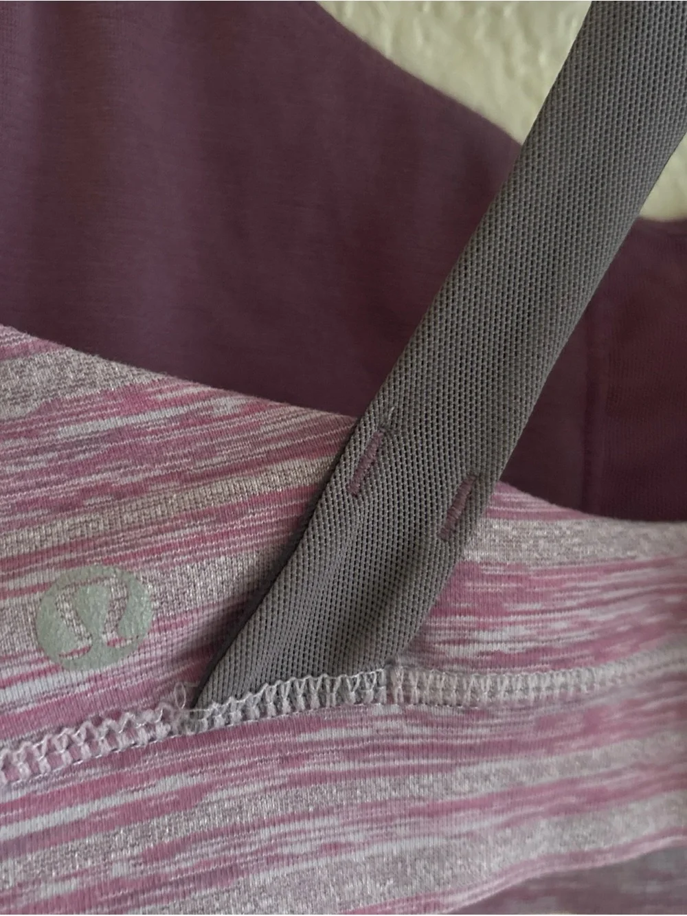 Lululemon Striped Purple Comfort Sports Bra- size 6